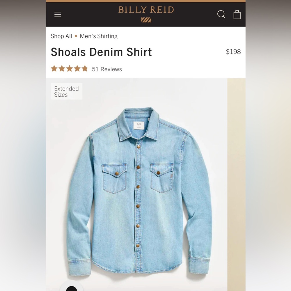 Billy Reid Denim Shirt
